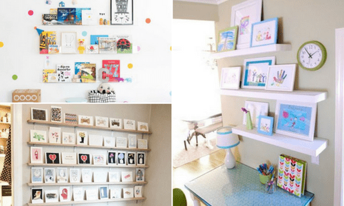 10 Top Ways To Display Your Children's Artwork ledge